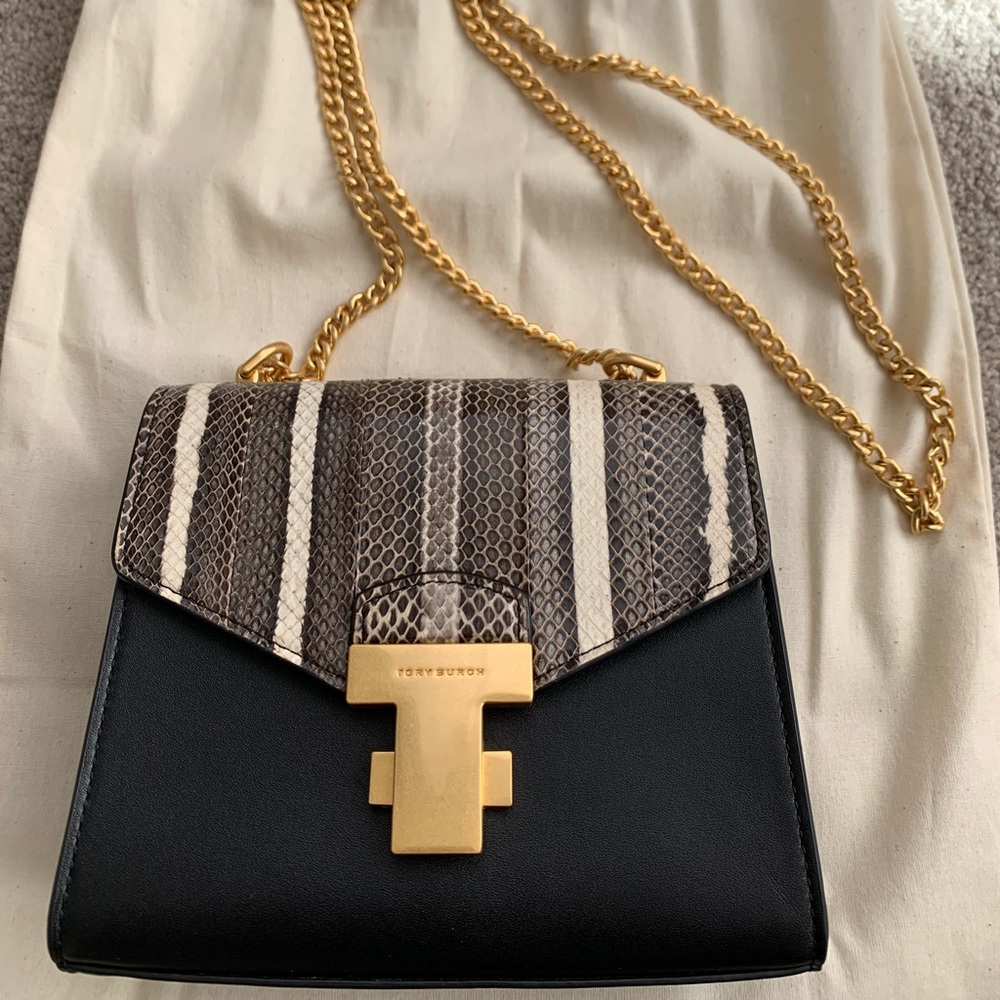 NWT Tory Burch Juliette Exotic Chain Mini Bag
